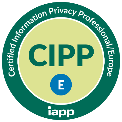 Certification CIPP/E - Certified Information Privacy Professional/Europe, délivrée par l'IAPP